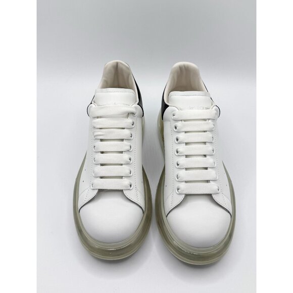 Alexander McQueen Men\'s Oversized Transparent Sole Sneaker in White/black main image 8